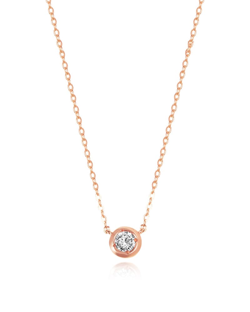 14K 18K Wingkoko Loop Diamond Necklace 1PC