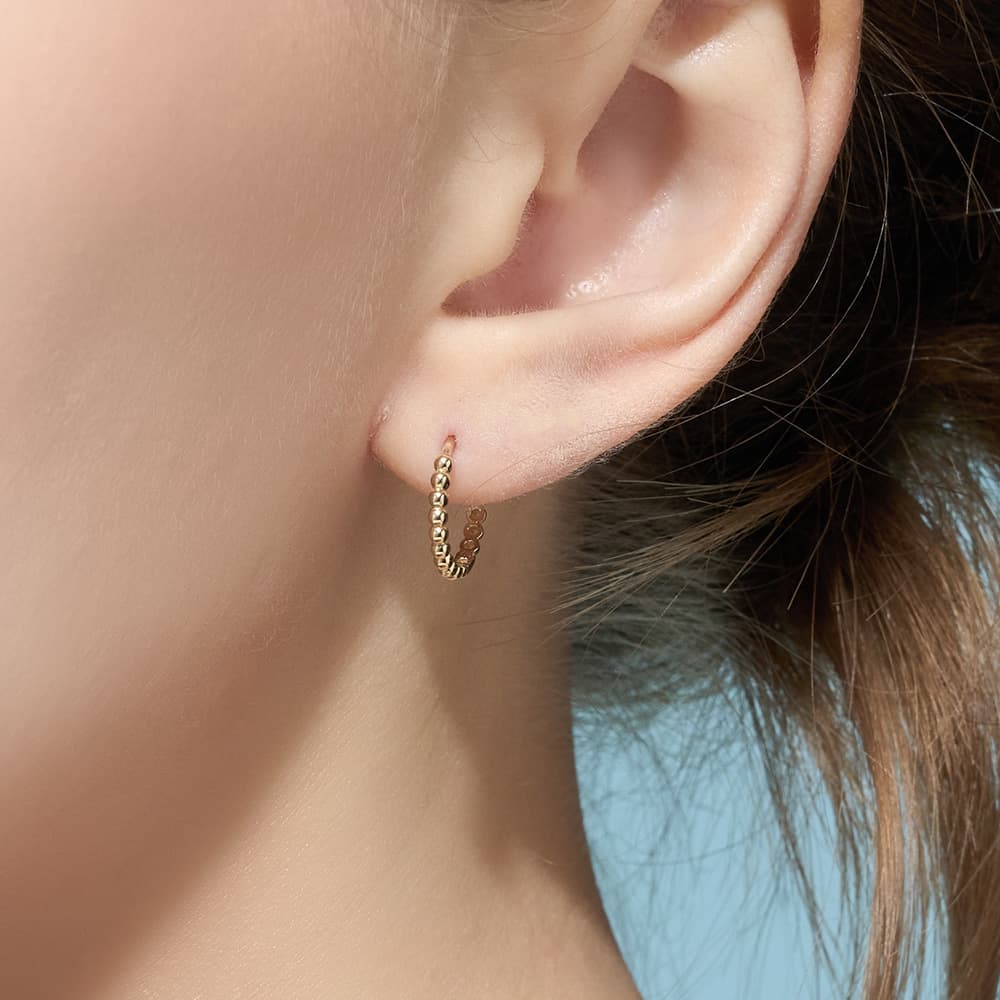 14K 18K Revol Hinged Hoop Earrings, 2 Sizes alternate