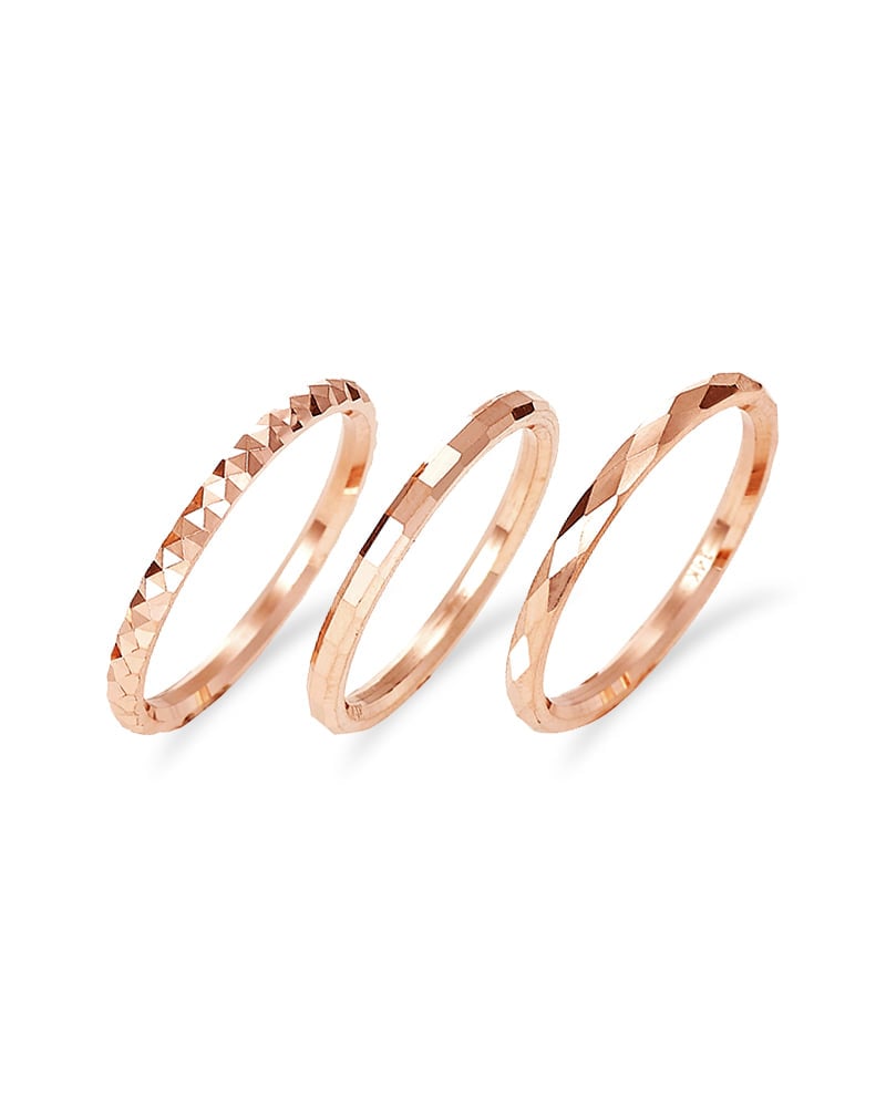 14K/18K Guld Tre-Facetteret Hul Ring – Vælg mellem 3 varianter
