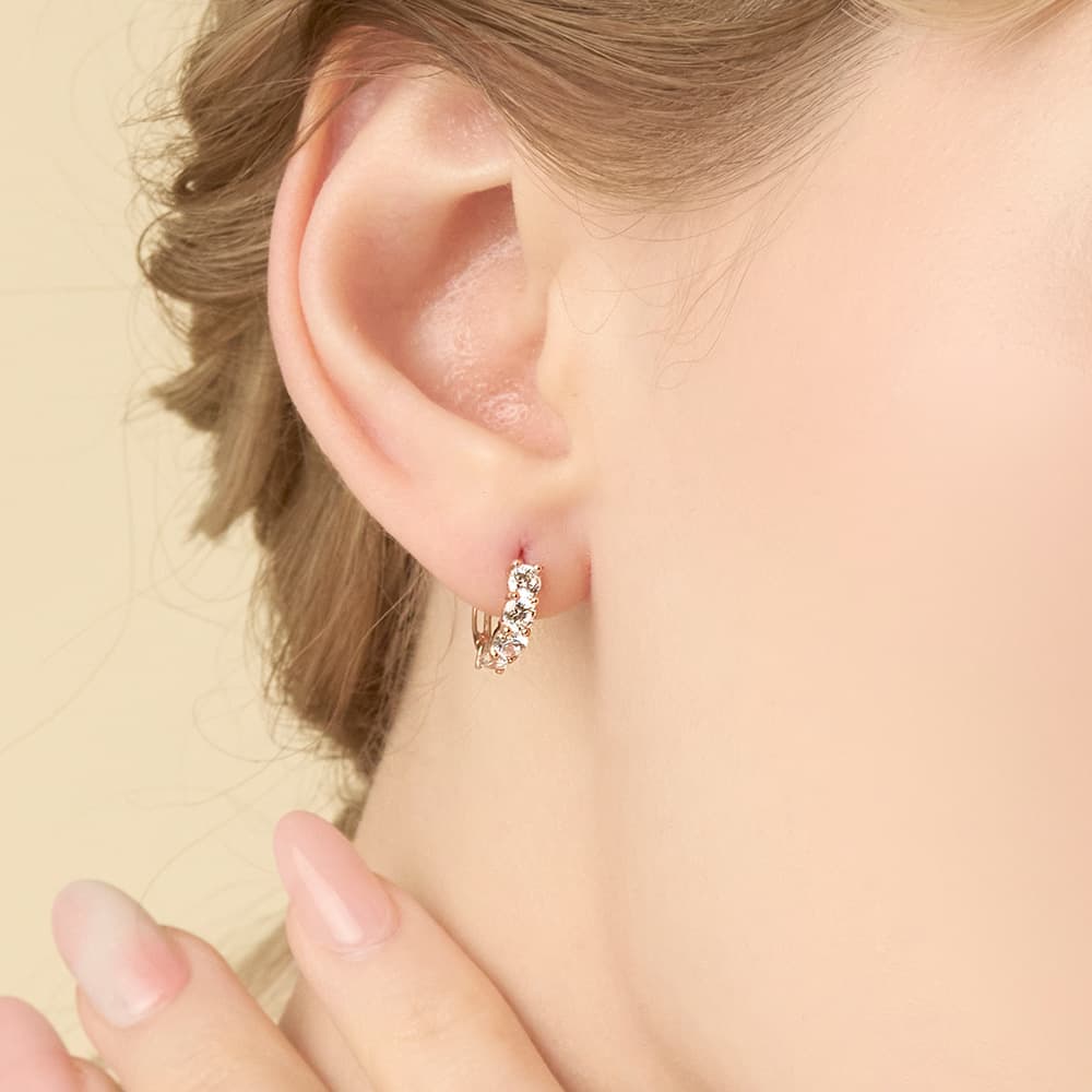 14k 18k Simple Hoop Earrings alternate