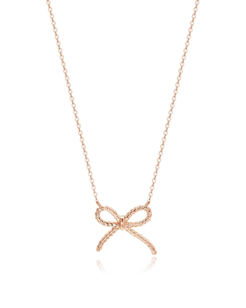 14k 18k Sleek Ribbon Necklace