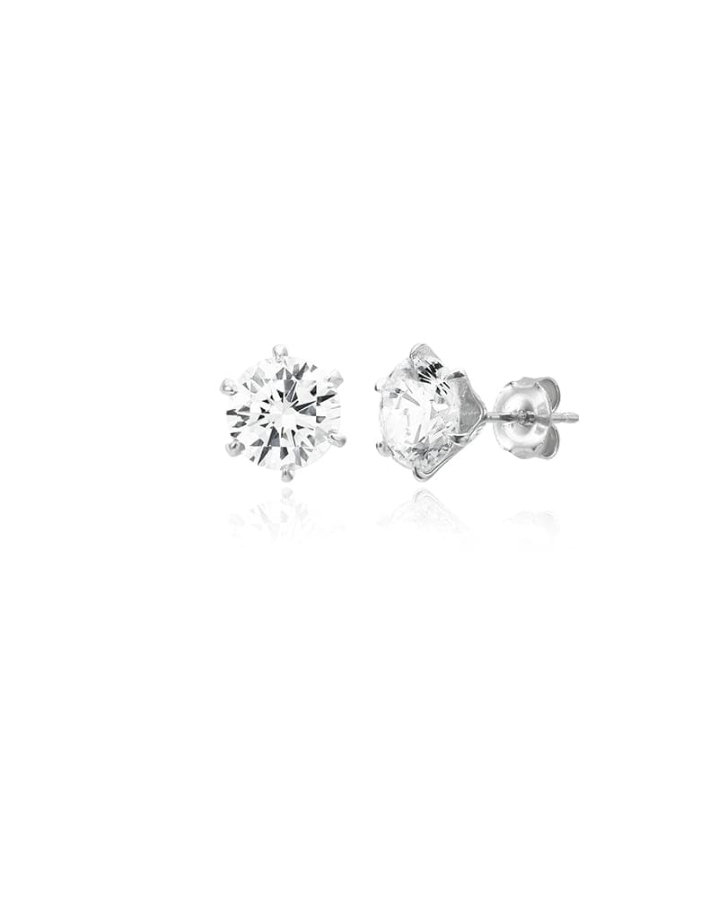 14k 18k Gold 6-Prong Solitaire Moissanite Stud Earrings (0.1ct, 0.3ct, 0.7ct, 1.0ct)
