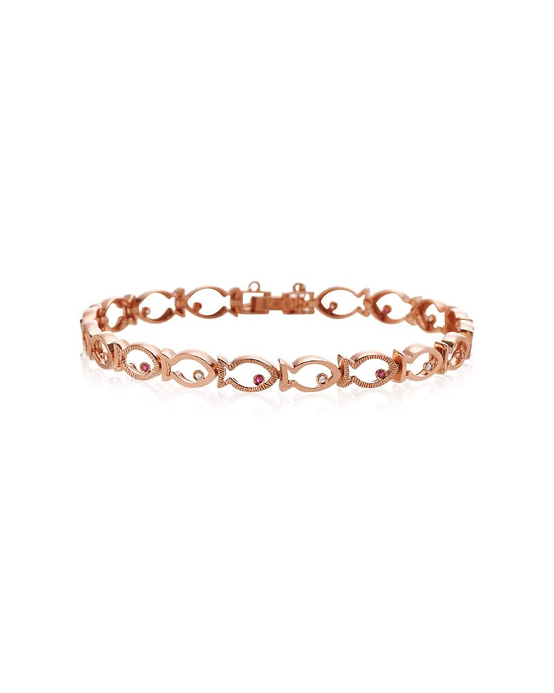 14K 18K Leefish Cubic Zirconia Bracelet thumbnail