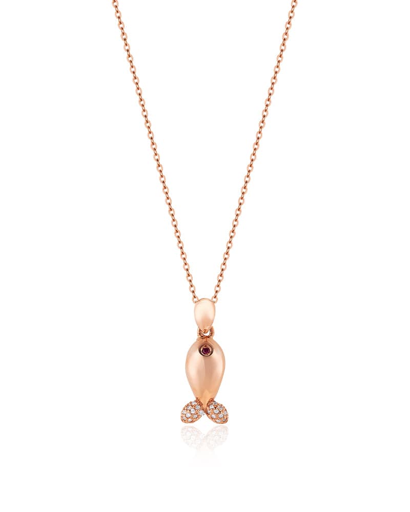 14k 18k Gold Plump Fish Pendant (Chain Sold Separately) thumbnail