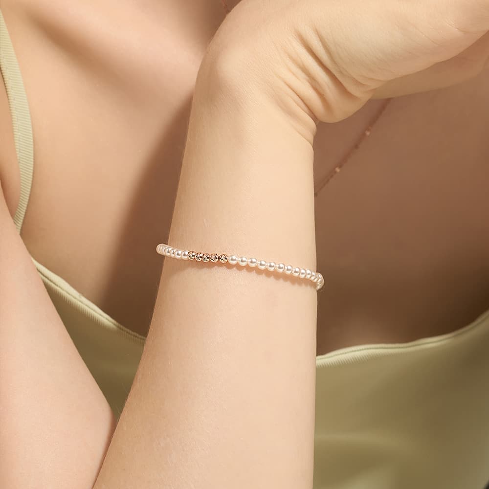 14K Five Ball Pearl Bracelet alternate