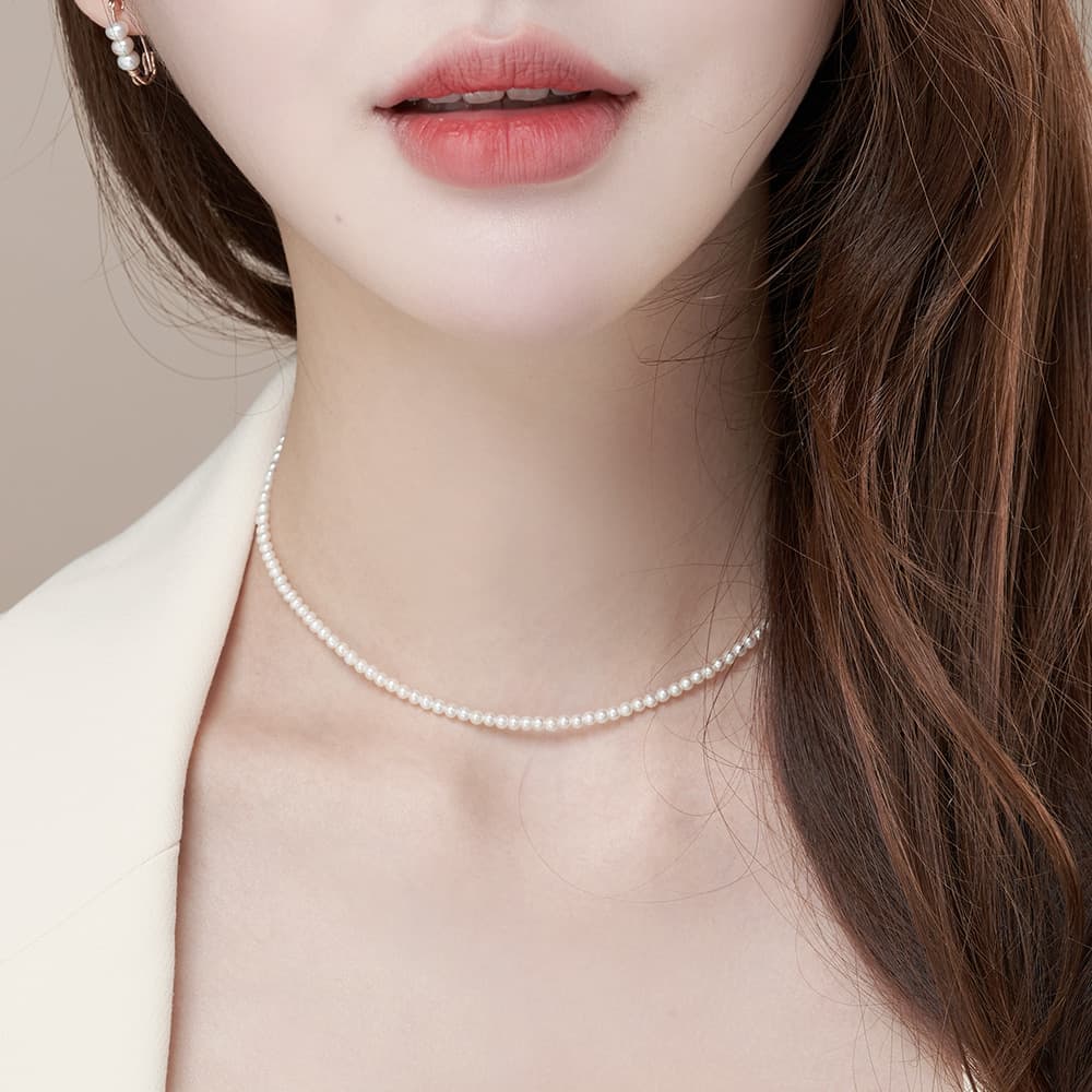 14K Swarovski Pearl Necklace alternate