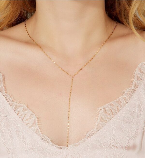 14K Y Long Chain Necklace - Image 5