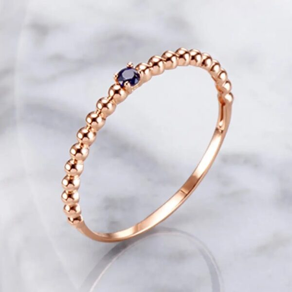 14K Blue Pome Ring