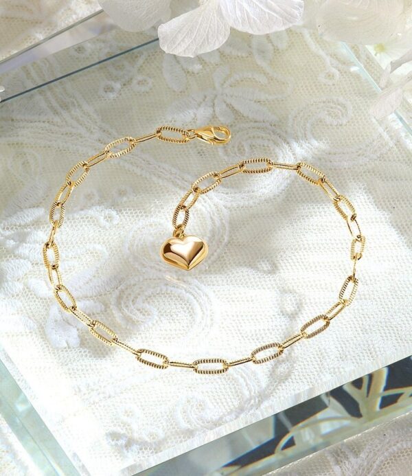 14K Loveholic Edge Chain Bracelet - Image 7