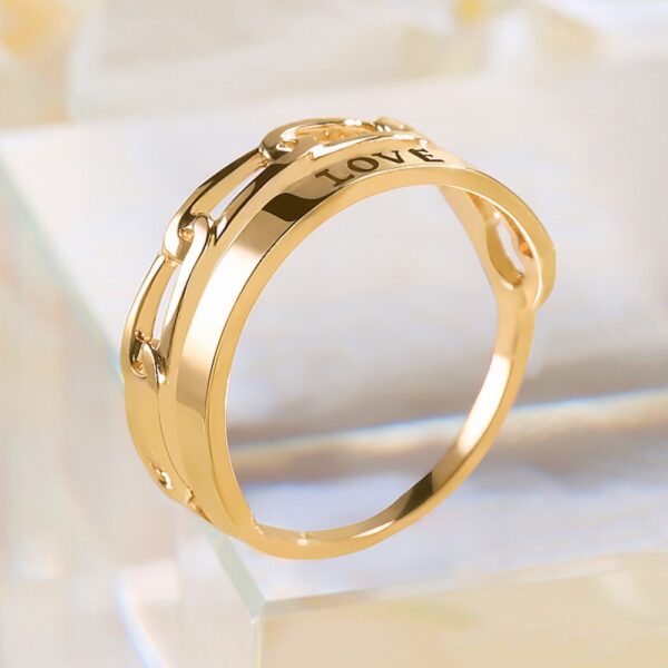 18K Cozy Double Chain Ring