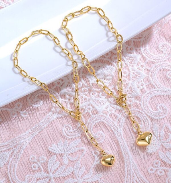 14K Loveholic Edge Chain Bracelet - Image 9