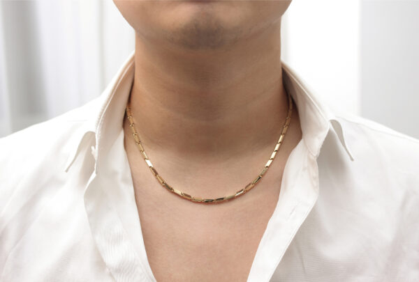 14K/18K Gold Bamboo Necklace Chain - Image 3